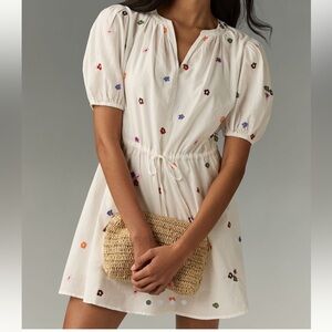 Velvet by Graham & Spencer Cleo/ Anthropologie.Size L, embroidered mini dress